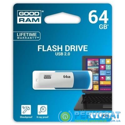 USB флеш накопитель GOODRAM 64GB UCO2 Colour Mix USB 2.0 (UCO2-0640MXR11)