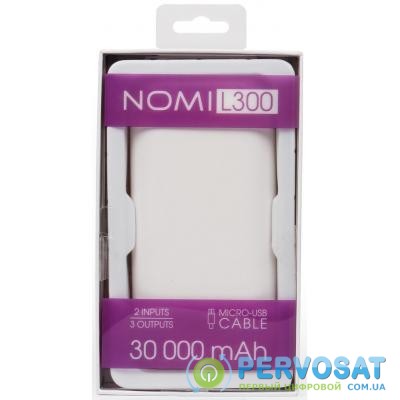 Батарея универсальная Nomi L300 30000 mAh White (430683)