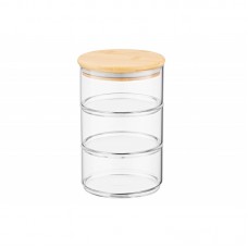 Набір ємностей для зберігання Ardesto Midori, 3х400мл, боросилікатне скло, бамбук, прозорий Набір ємностей для зберігання Ardesto Midori, 3х400мл, боросилікатне скло, бамбук, прозорий