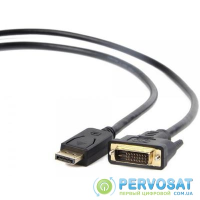 Кабель мультимедийный Display Port to DVI 24+1pin, 1.8m Cablexpert (CC-DPM-DVIM-1.8М)