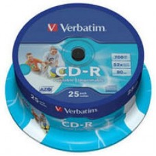 Диск CD Verbatim 700Mb 52x Cake box 25 Printable (43439) Диск CD Verbatim 700Mb 52x Cake box 25 Printable (43439)