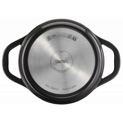 Каструля Tefal Air, з кришкою, 3.1л, алюміній, чорний