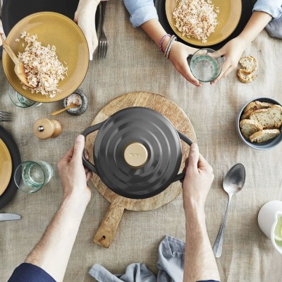 Каструля Tefal Air, з кришкою, 3.1л, алюміній, чорний