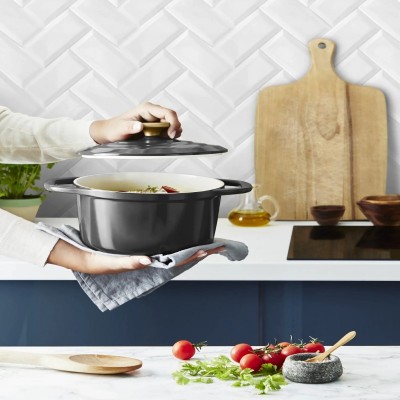 Каструля Tefal Air, з кришкою, 3.1л, алюміній, чорний