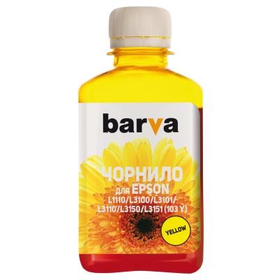 Чернила BARVA EPSON L1110/L3100 (103) 180мл YELLOW (E103-698)