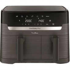 Мультипіч Moulinex Dual Easy Fry, 2700Вт, чаша-5.2+3.1л, сенсорне керув., 2 чаши, гриль, пластик, чорний Мультипіч Moulinex Dual Easy Fry, 2700Вт, чаша-5.2+3.1л, сенсорне керув., 2 чаши, гриль, пластик, чорний