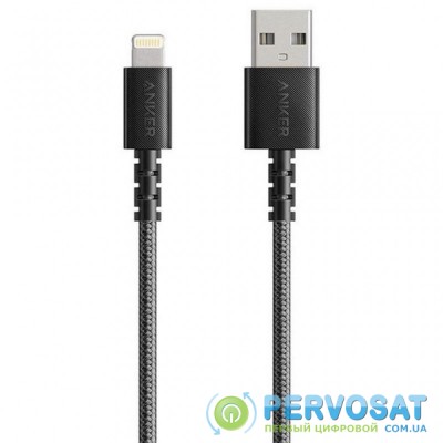 Дата кабель USB 2.0 AM to Lightning 1.8m Powerline Select+ Black Anker (A8013H11)