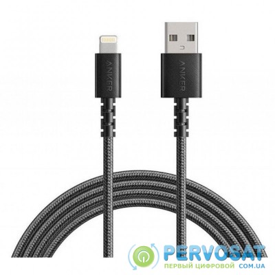 Дата кабель USB 2.0 AM to Lightning 1.8m Powerline Select+ Black Anker (A8013H11)