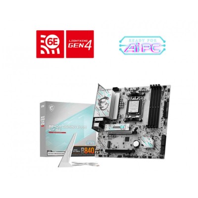 Материнcька плата MSI B840M GAMING PLUS WIFI6E sAM5 B840 4xDDR5 M.2 HDMI WiFi BT mATX