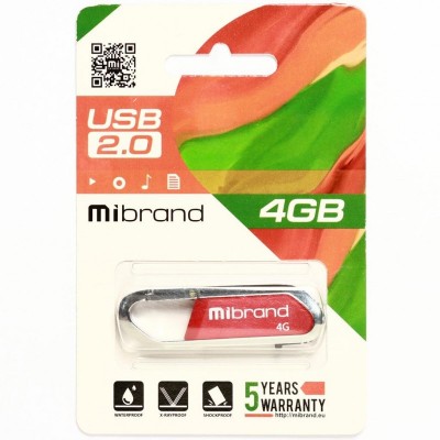 USB флеш накопитель Mibrand 4GB Aligator Red USB 2.0 (MI2.0/AL4U7DR)