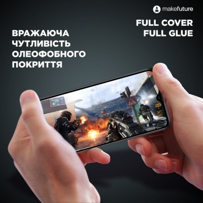 Стекло защитное MakeFuture Samsung M22 Full Cover Full Glue (MGF-SM22)