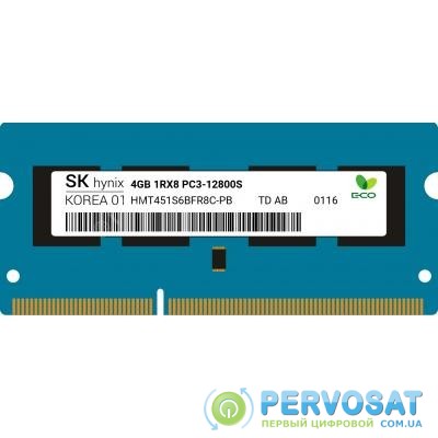 Модуль памяти для ноутбука SoDIMM DDR3 4GB 1600 MHz Hynix (HMT451S6BFR8C-PB)