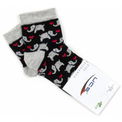 Носки UCS Socks со слониками (M0C0101-2116-5B-black)