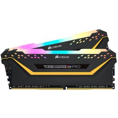 Модуль пам'яті для комп'ютера DDR4 16GB (2x8GB) 3000 MHz Vengeance RGB Pro Black CORSAIR (CMW16GX4M2C3000C15-TUF)