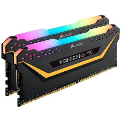 Модуль пам'яті для комп'ютера DDR4 16GB (2x8GB) 3000 MHz Vengeance RGB Pro Black CORSAIR (CMW16GX4M2C3000C15-TUF)