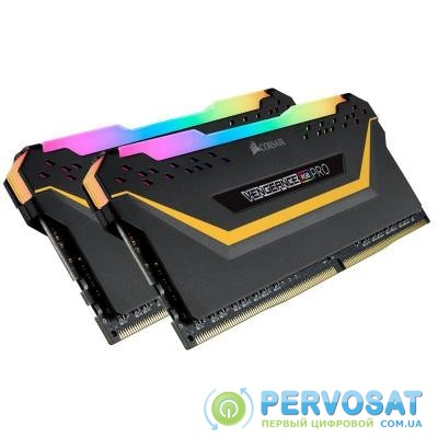 Модуль памяти для компьютера DDR4 16GB (2x8GB) 3000 MHz Vengeance RGB Pro Black CORSAIR (CMW16GX4M2C3000C15-TUF)