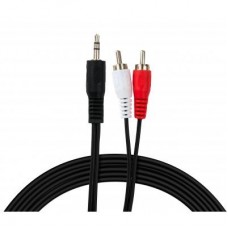 Кабель мультимедійний Jack 3.5mm male to 2xRCA 5.0m Vinga (VCPDCJ35MRCA25BK) Кабель мультимедійний Jack 3.5mm male to 2xRCA 5.0m Vinga (VCPDCJ35MRCA25BK)