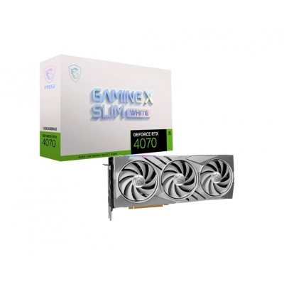 Відеокарта MSI GeForce RTX 4070 12GB GDDR6X GAMING SLIM WHITE