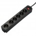 HAMA TIDY-Line 6XSchuko 3G*1.5мм 1.5м Black