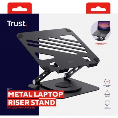 Підставка для ноутбука Trust Zeff Metal, до 16", сірий