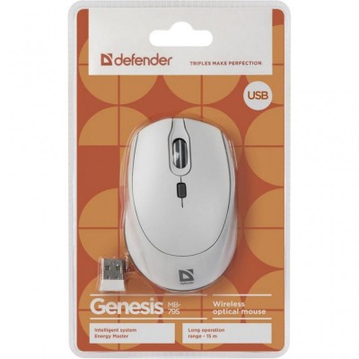 Мышка Defender Genesis MB-795 White (52796)