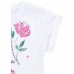 Футболка дитяча Haknur з квіточками і намистинками (5699-86G-white)