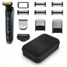 Тример Rowenta Forever Sharp Ultimate, для бороди, вусів, акум., насадок-10, 120 хв. використання, дисплей, сталь, синій Тример Rowenta Forever Sharp Ultimate, для бороди, вусів, акум., насадок-10, 120 хв. використання, дисплей, сталь, синій