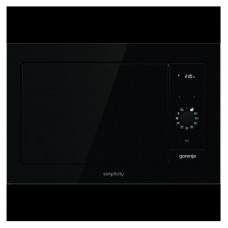 Мікрохвильова піч Gorenje вбудовувана Simplicity, 23л, міх. управл., 900Вт, гриль, дисплей, чорний Мікрохвильова піч Gorenje вбудовувана Simplicity, 23л, міх. управл., 900Вт, гриль, дисплей, чорний