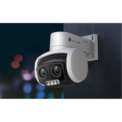 IP-Камера TP-LINK VIGI C540-V, PoE, 4Мп, 2,8-12мм, H265+, IP66, Dome, кольорове нічне бачення, подвійний об'єктив, зовнішня