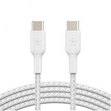 Дата кабель USB-С - USB-С, BRAIDED, 1m, white Belkin (CAB004BT1MWH)