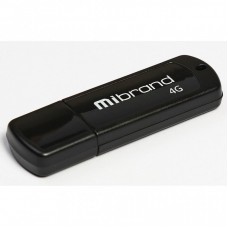 USB флеш накопичувач Mibrand 4GB Grizzly Black USB 2.0 (MI2.0/GR4P3B)