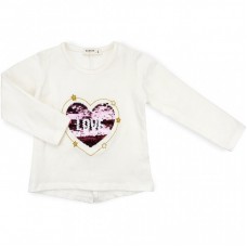 Кофта Breeze з аплікацією перевертишем "LOVE" (11227-128B-beige) Кофта Breeze з аплікацією перевертишем "LOVE" (11227-128B-beige)