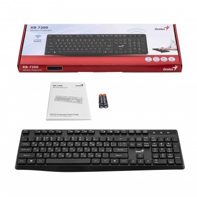 Клавіатура мембранна Genius KB-7200, 104key, WL, EN/UKR, чорний