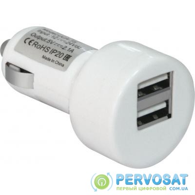 Зарядное устройство Defender UCA-15, 2*USB, 5V/2.1A, White (83562)