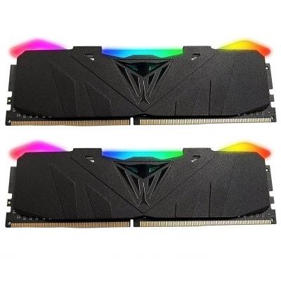 Модуль памяти для компьютера DDR4 16GB (2x8GB) 3200 MHz Viper RGB Black Patriot (PVR416G320C6K)