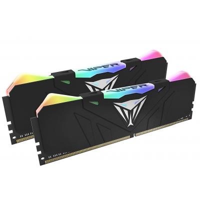 Модуль памяти для компьютера DDR4 16GB (2x8GB) 3200 MHz Viper RGB Black Patriot (PVR416G320C6K)