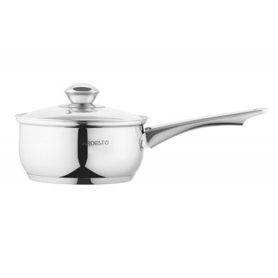 Ківш зі скляною кришкою Ardesto Gemini Gourmet Spoleto, 1.4л, нержавіюча сталь