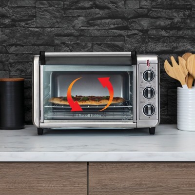 Піч електрична Russell Hobbs Air Fry Mini Oven, 12.6л, 1500Вт, механіч., гриль, конвенція, сіра