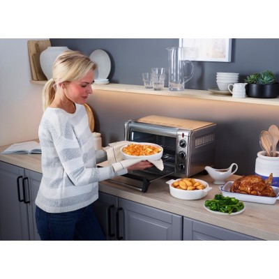 Піч електрична Russell Hobbs Air Fry Mini Oven, 12.6л, 1500Вт, механіч., гриль, конвенція, сіра