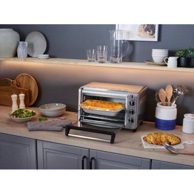 Піч електрична Russell Hobbs Air Fry Mini Oven, 12.6л, 1500Вт, механіч., гриль, конвенція, сіра