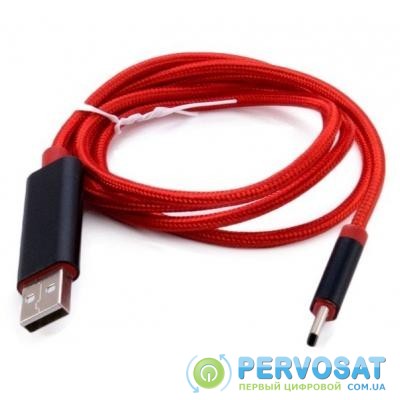 Дата кабель USB 2.0 AM to Type-C With LCD display EXTRADIGITAL (KBU1735)