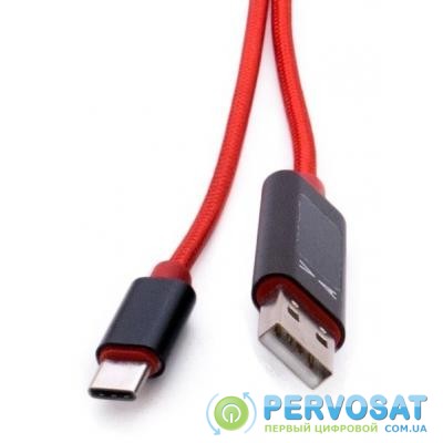 Дата кабель USB 2.0 AM to Type-C With LCD display EXTRADIGITAL (KBU1735)