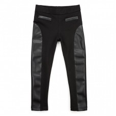 Лосини Lovetti з шкіряними вставками (5182-152G-black) Лосини Lovetti з шкіряними вставками (5182-152G-black)