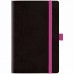 Еженедельник Brunnen недатированный Смарт Strong черный, розовый срез 192 страниц (73-792 66 20)