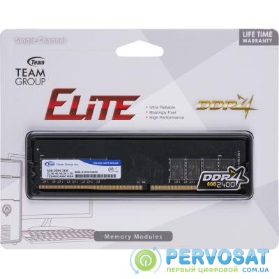 Модуль памяти для компьютера DDR4 8GB 2400 MHz Elite Team (TED48G2400C1601)