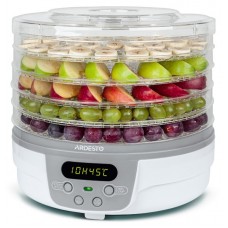 Сушка для продуктів Ardesto FDB-5321T - 250Вт/ 5 піддонів вис. 3см/ діаметр 32см/ рег. темп./ таймер/ біла Сушка для продуктів Ardesto FDB-5321T - 250Вт/ 5 піддонів вис. 3см/ діаметр 32см/ рег. темп./ таймер/ біла