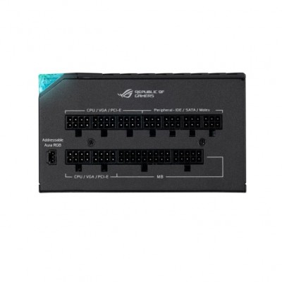 Блок живлення ASUS ROG THOR (850W), &gt;90%, 80+ Platinum, 135мм, 1xMB 24pin(20+4), 2xCPU 8pin(4+4), 6xMolex, 10xSATA, 83xPCIe 8pin(6+2), Fully Modular, ARGB, ROG-THOR-850P2-GAMING