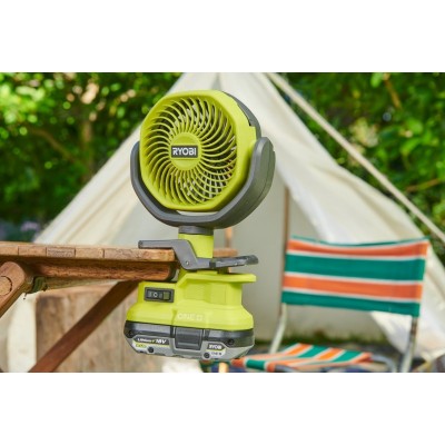 Вентилятор акумуляторний Ryobi ONE+ RCF18-0 18В 3400об·хв 2 швидкості поворотний 0.4кг без АКБ та ЗП