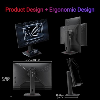 Монітор Asus 27" ROG Strix XG279CNS HDMI, DP, USB-C, IPS, 380Hz, 0.3ms, sRGB 110%, AdaptiveSync, Pivot, HDR400