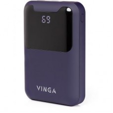 Батарея універсальна Vinga 10000 mAh Display soft touch purple (BTPB0310LEDROP) Батарея універсальна Vinga 10000 mAh Display soft touch purple (BTPB0310LEDROP)